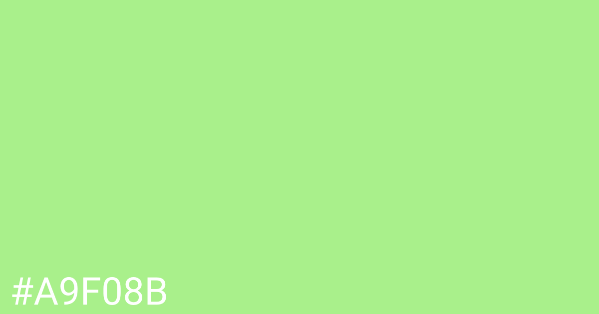 Hex color #a9f08b graphic