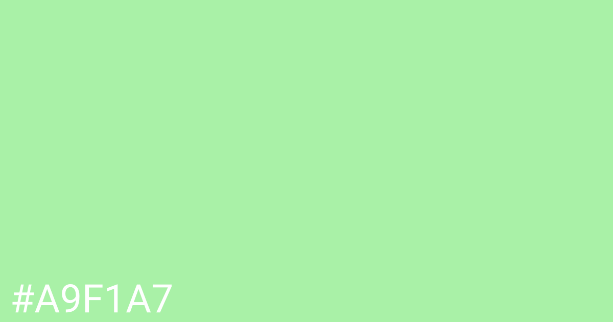 Hex color #a9f1a7 graphic