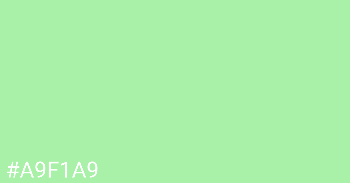 Hex color #a9f1a9 graphic