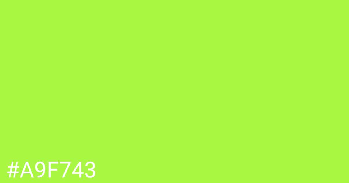 Hex color #a9f743 graphic