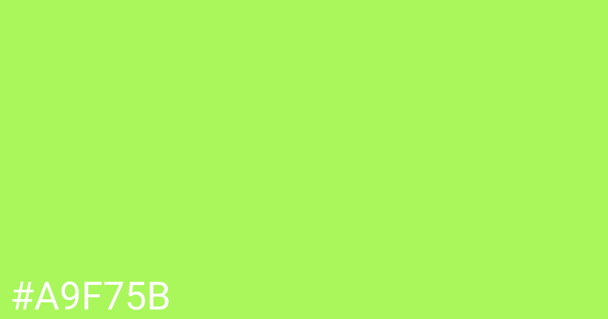Hex color #a9f75b graphic