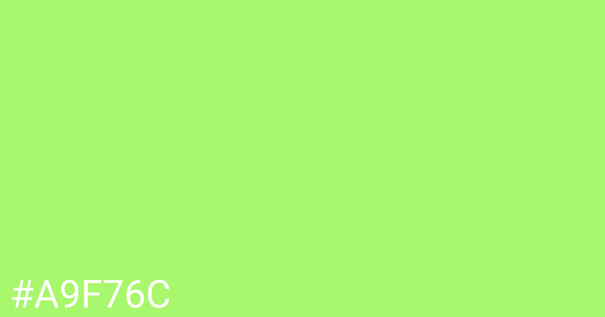 Hex color #a9f76c graphic