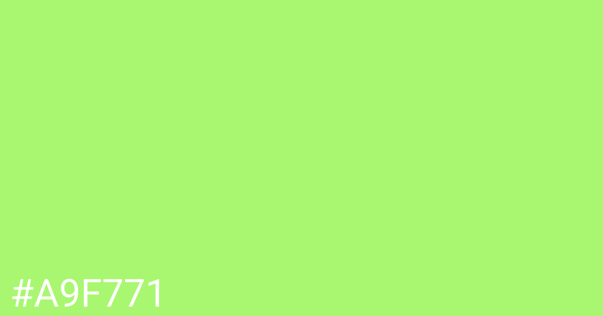 Hex color #a9f771 graphic