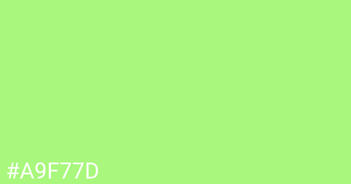 Hex color #a9f77d graphic