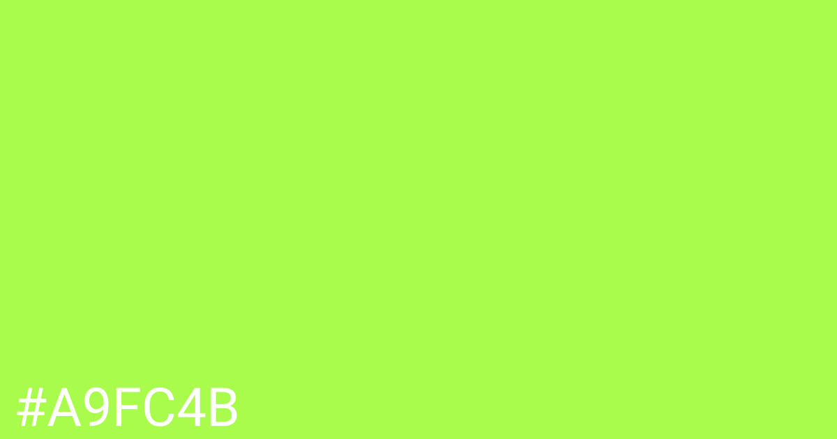 Hex color #a9fc4b graphic