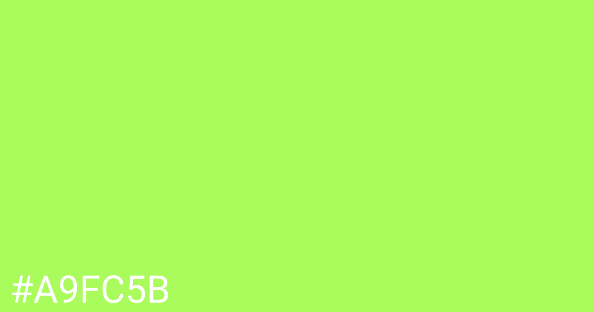 Hex color #a9fc5b graphic