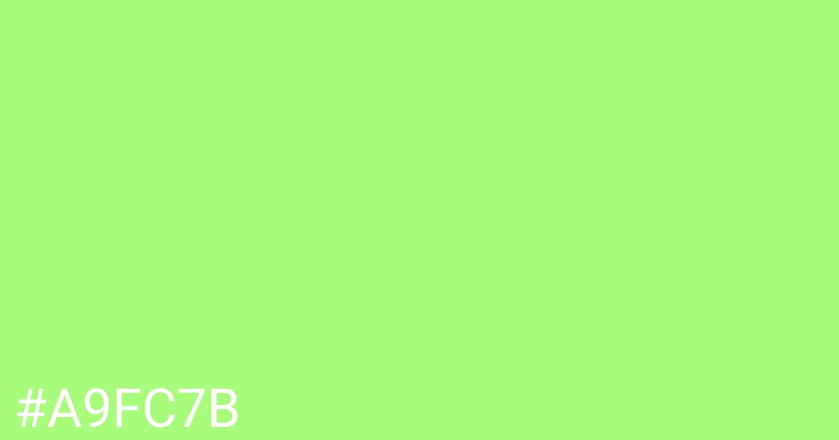 Hex color #a9fc7b graphic