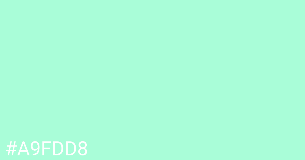 Hex color #a9fdd8 graphic