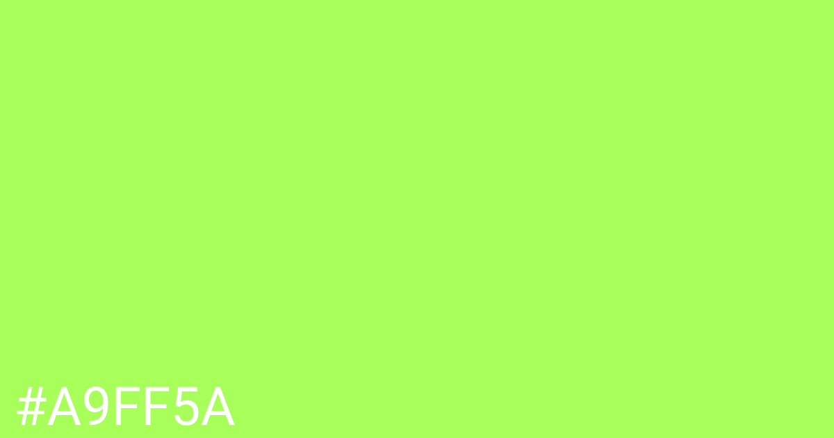 Hex color #a9ff5a graphic