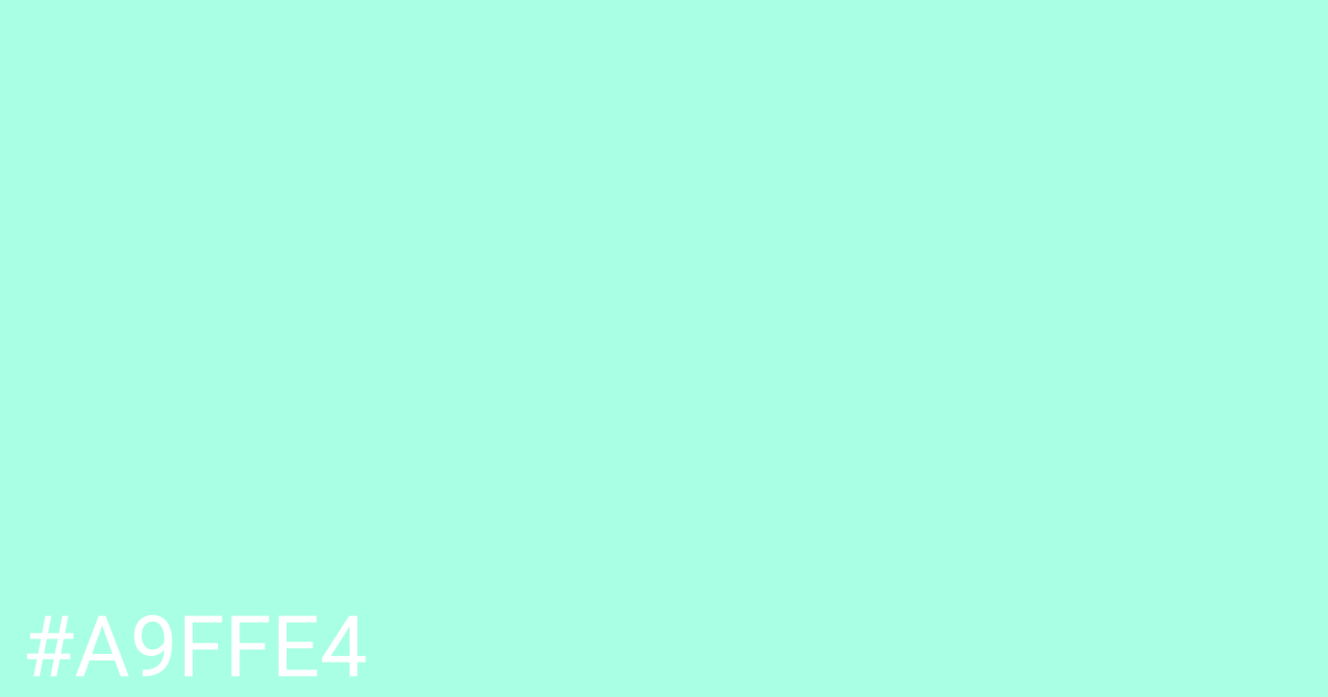 Hex color #a9ffe4 graphic