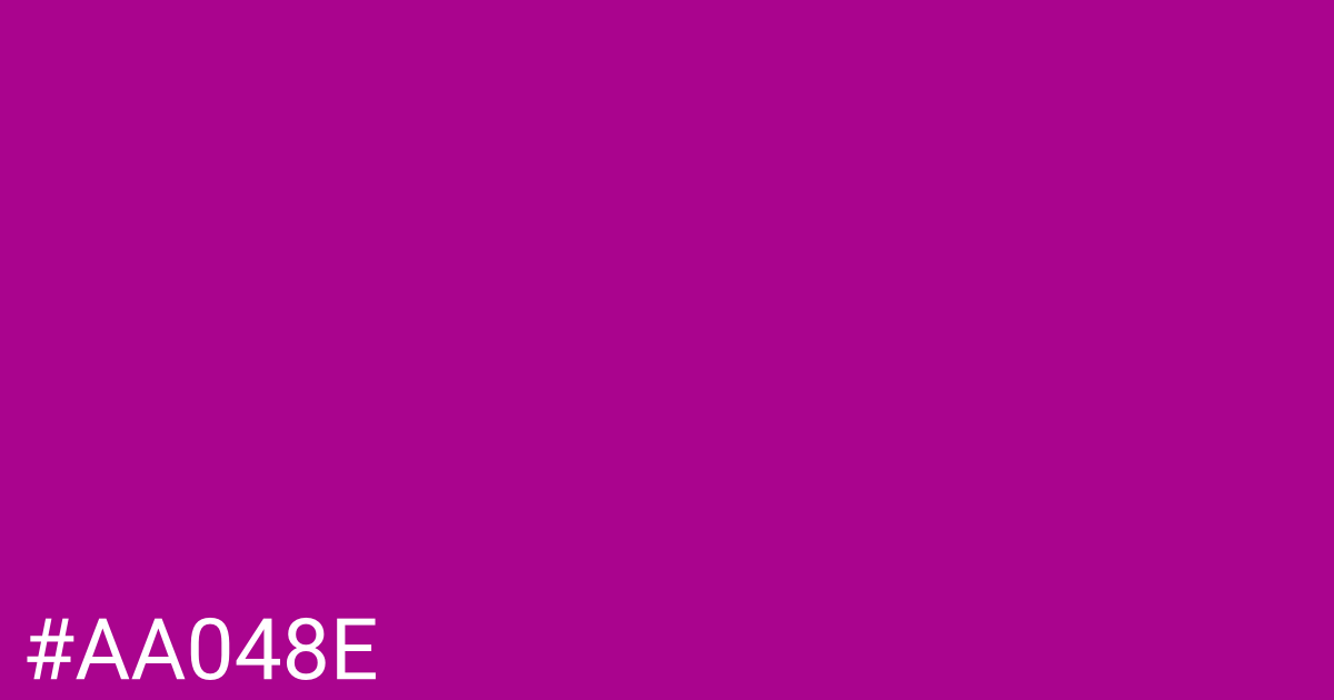 Hex color #aa048e graphic