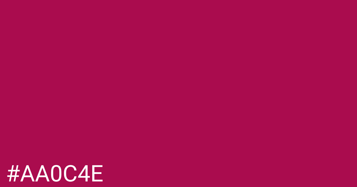 Hex color #aa0c4e graphic
