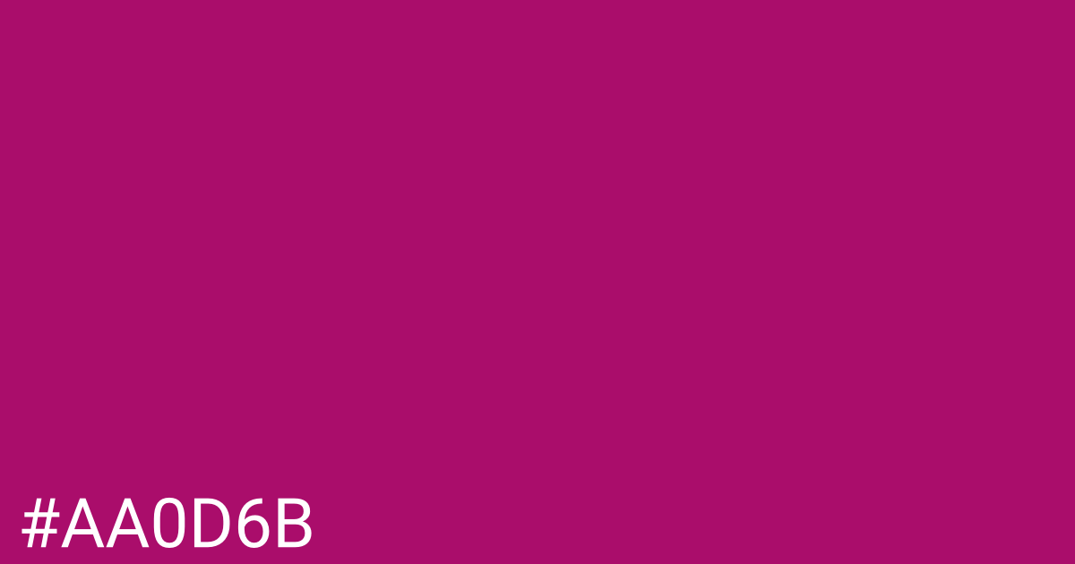 Hex color #aa0d6b graphic