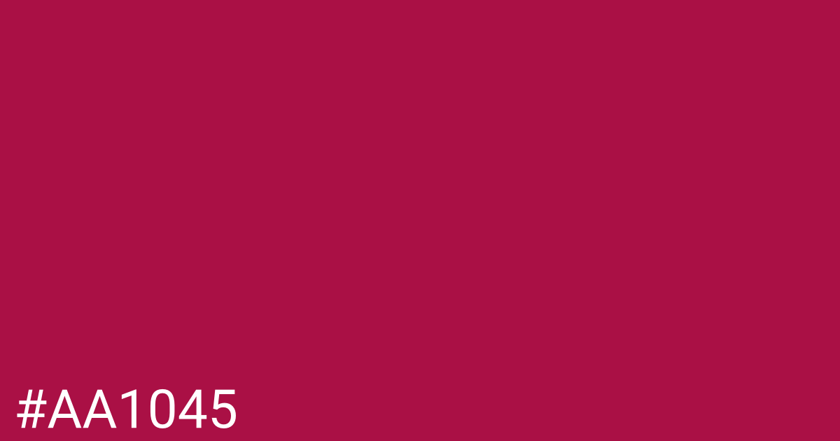 Hex color #aa1045 graphic