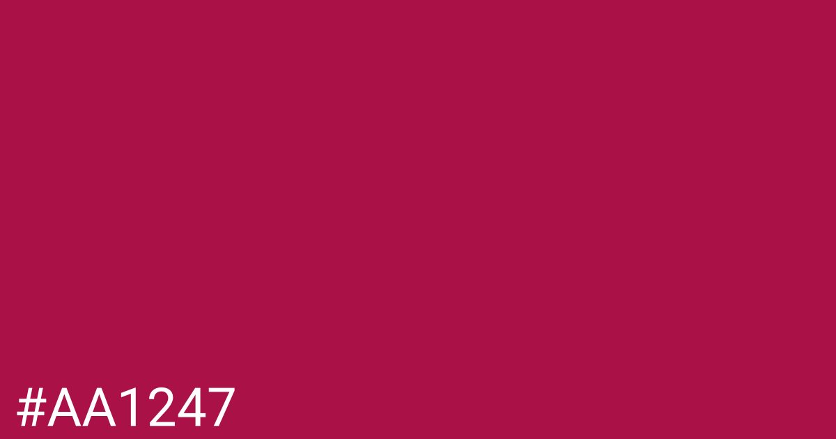 Hex color #aa1247 graphic