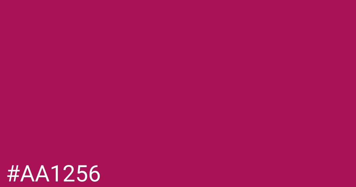 Hex color #aa1256 graphic