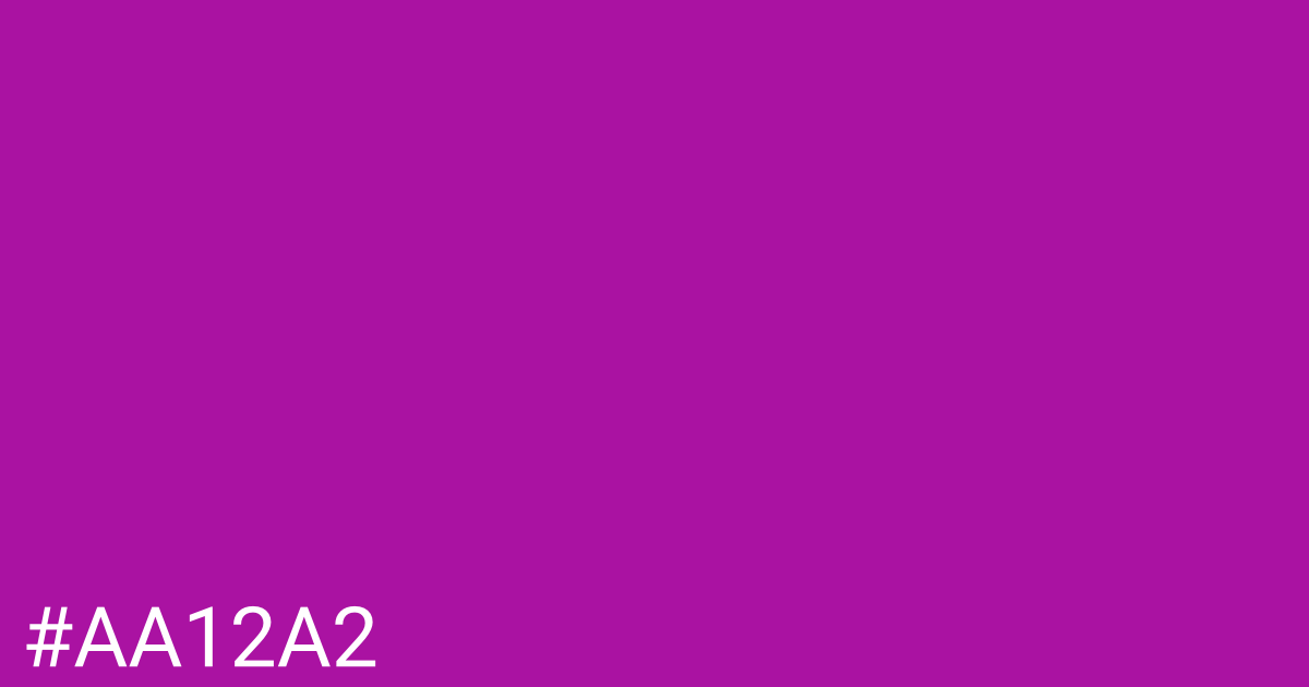 Hex color #aa12a2 graphic