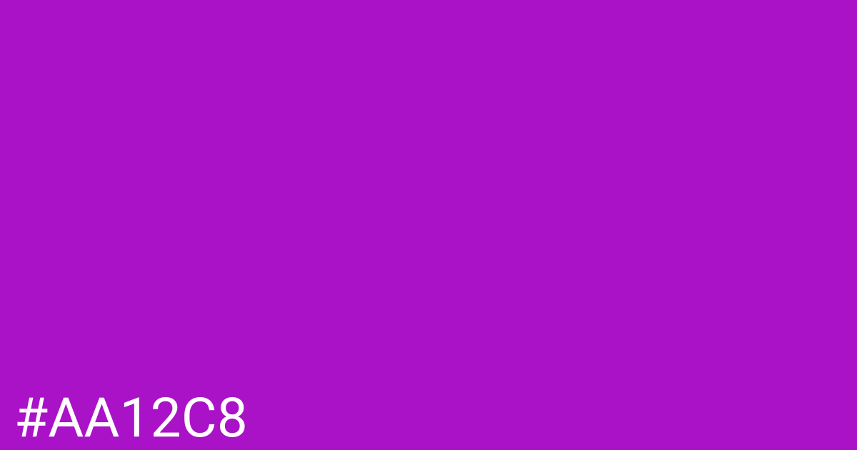 Hex color #aa12c8 graphic