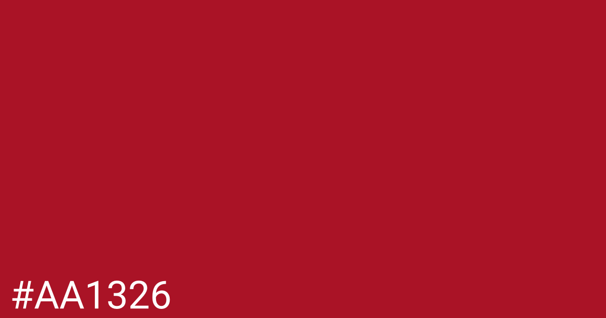 Hex color #aa1326 graphic