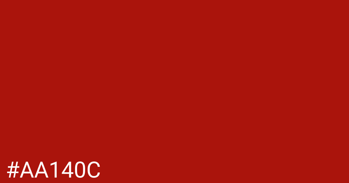 Hex color #aa140c graphic