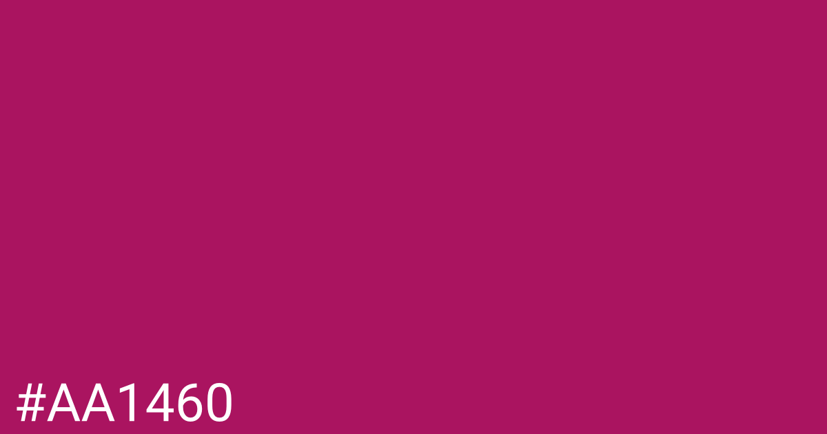 Hex color #aa1460 graphic