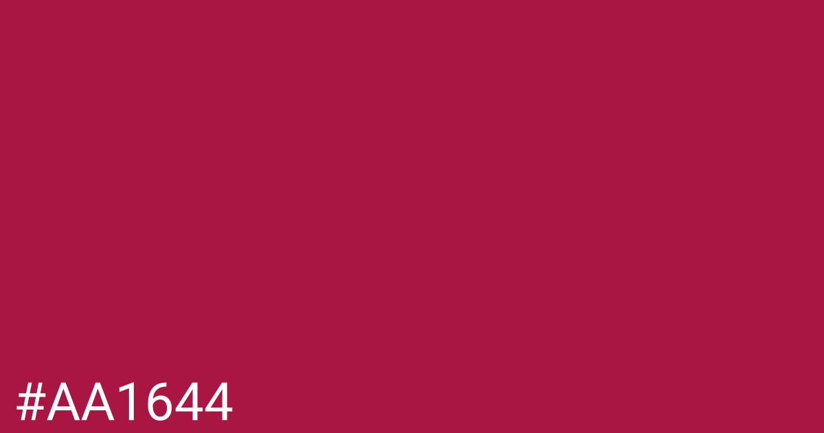 Hex color #aa1644 graphic