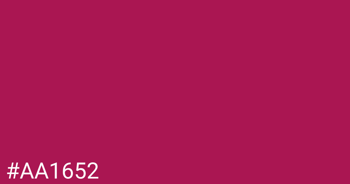 Hex color #aa1652 graphic