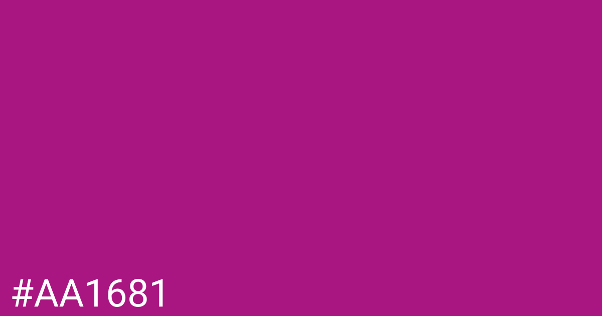 Hex color #aa1681 graphic