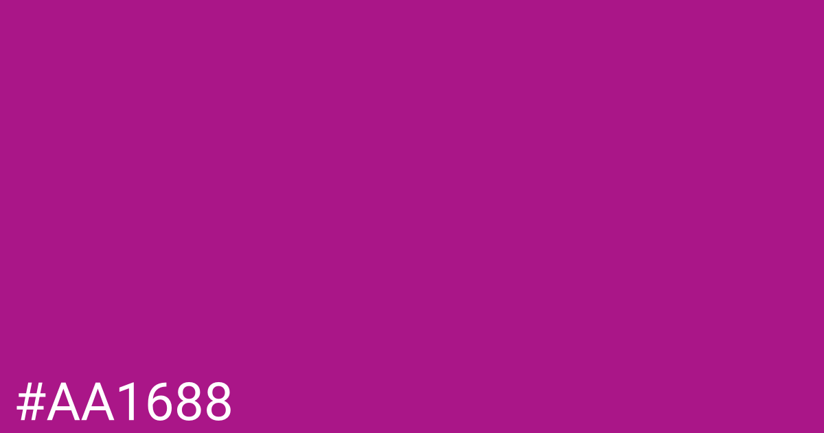 Hex color #aa1688 graphic