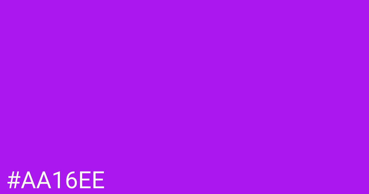 Hex color #aa16ee graphic