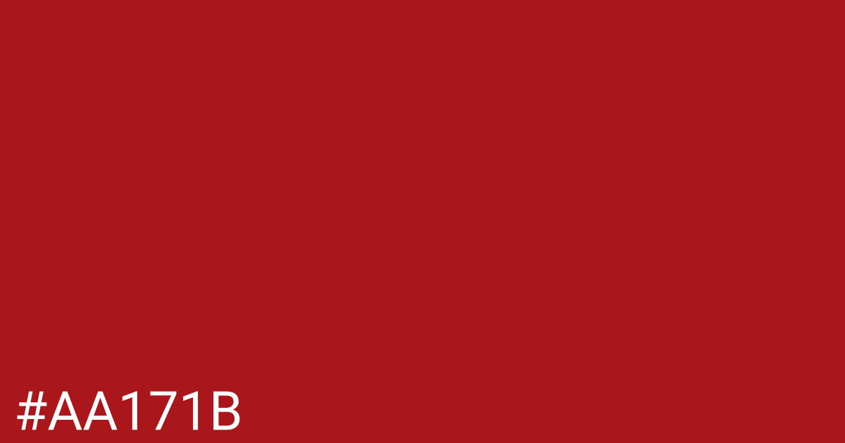 Hex color #aa171b graphic