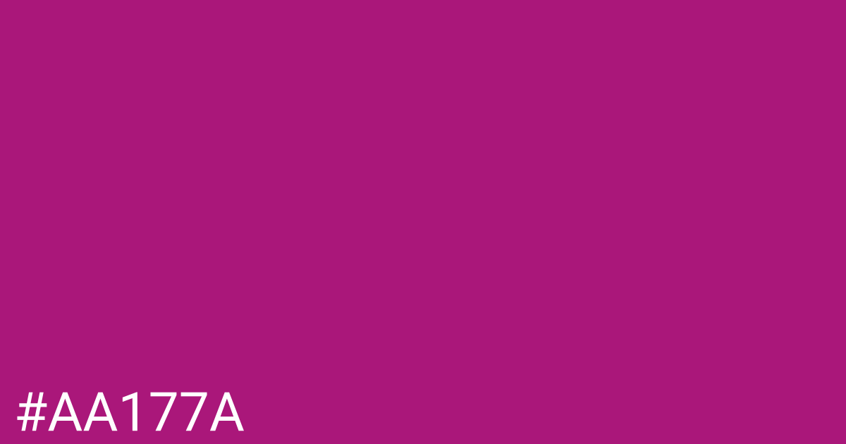 Hex color #aa177a graphic