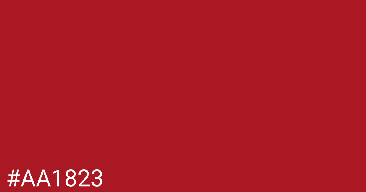 Hex color #aa1823 graphic