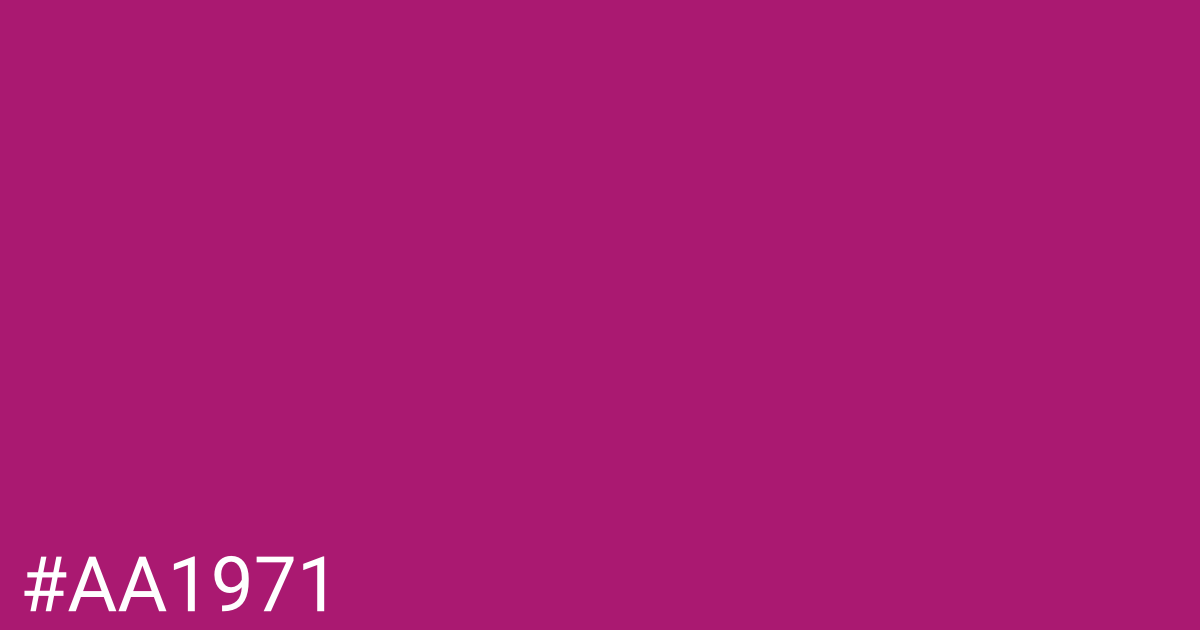 Hex color #aa1971 graphic