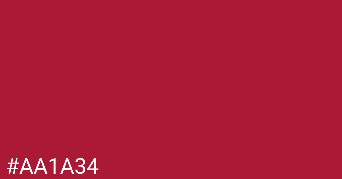Hex color #aa1a34 graphic