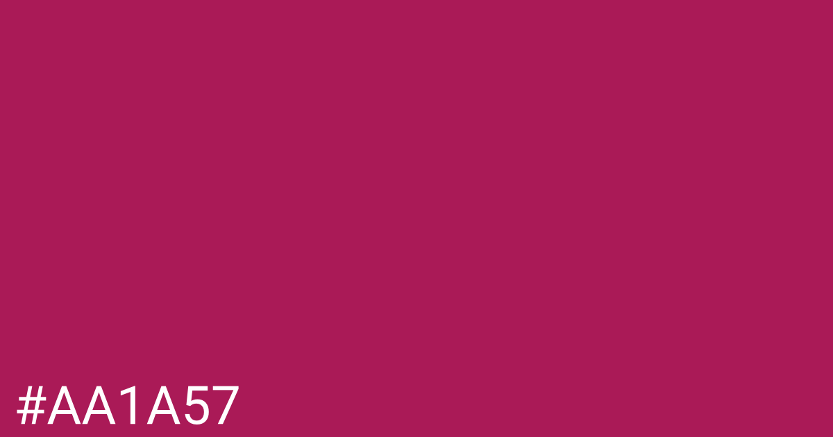 Hex color #aa1a57 graphic