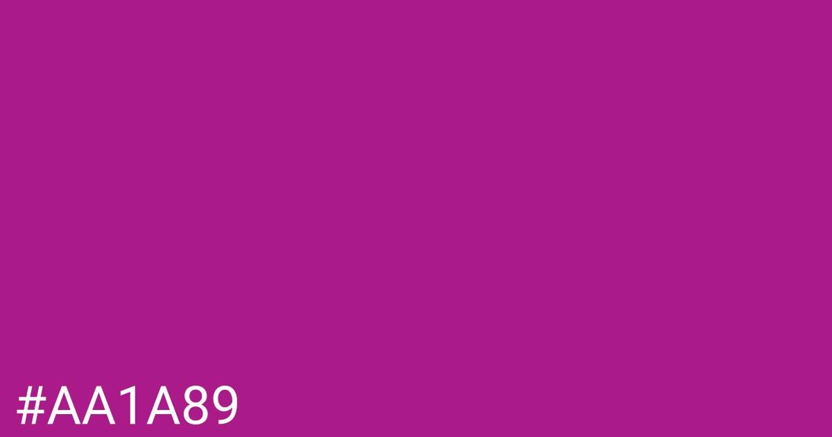 Hex color #aa1a89 graphic
