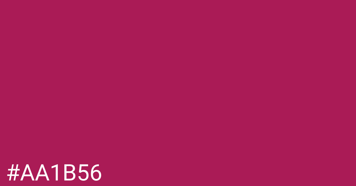 Hex color #aa1b56 graphic