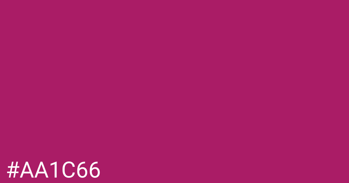 Hex color #aa1c66 graphic