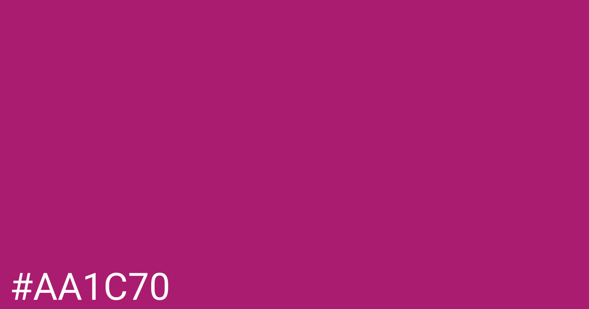 Hex color #aa1c70 graphic