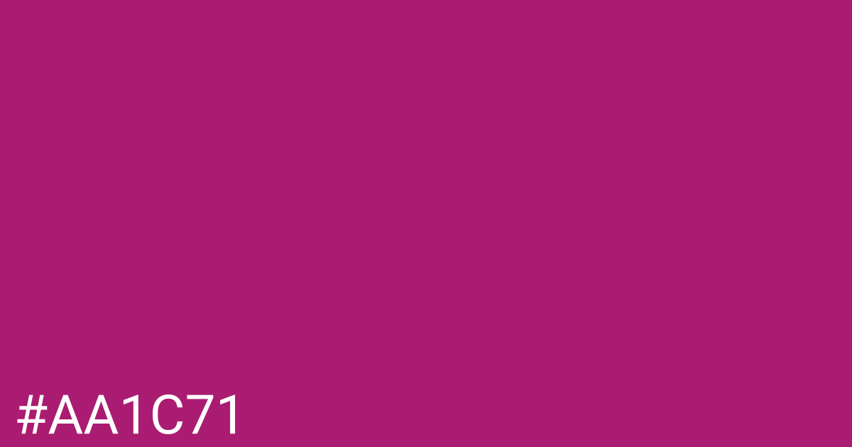 Hex color #aa1c71 graphic