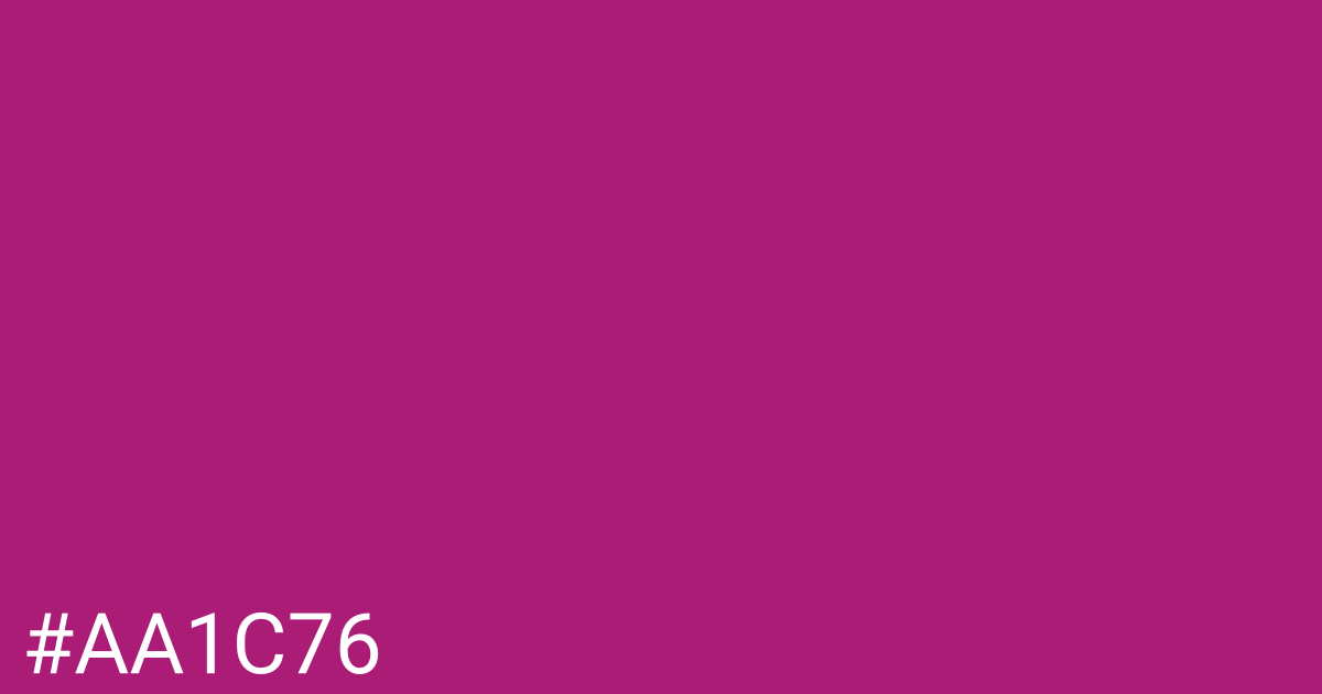 Hex color #aa1c76 graphic