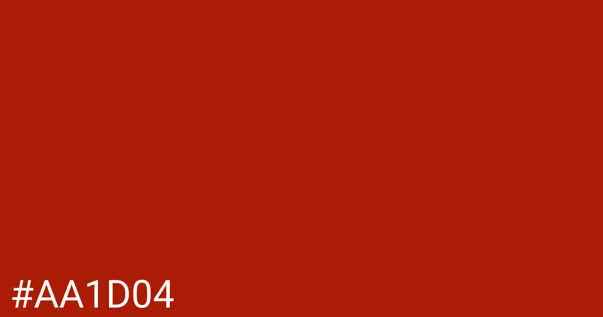 Hex color #aa1d04 graphic