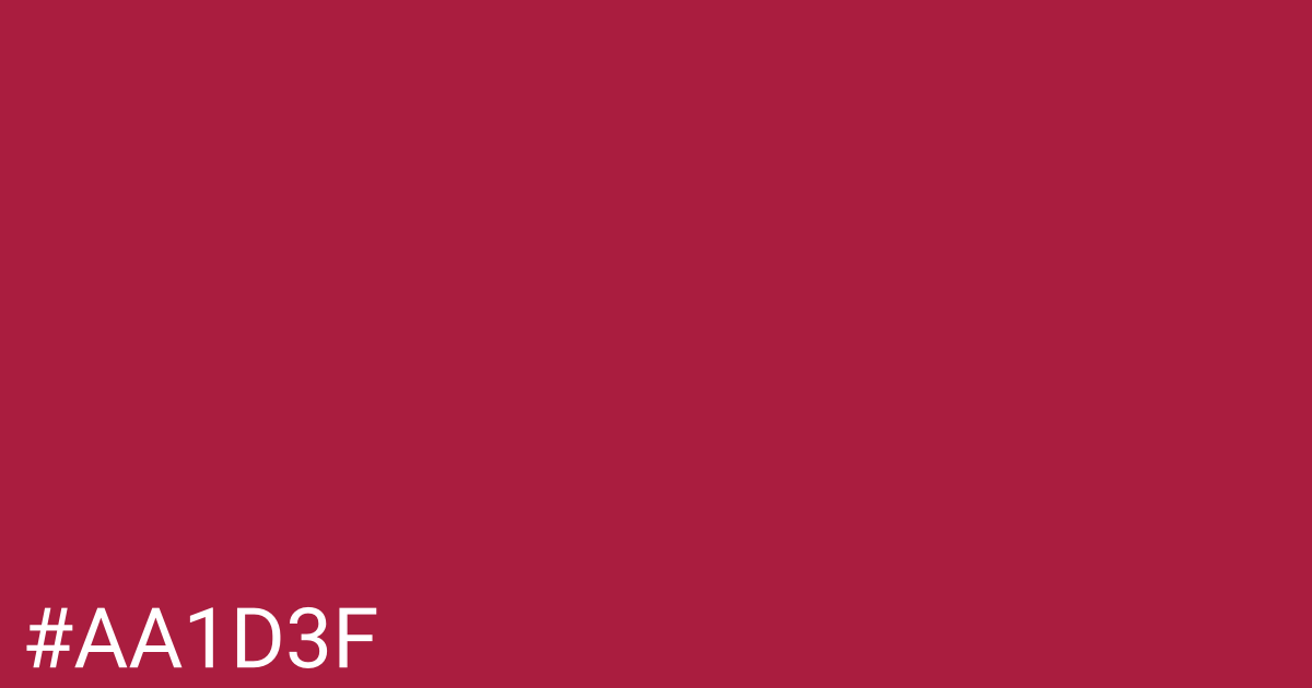 Hex color #aa1d3f graphic