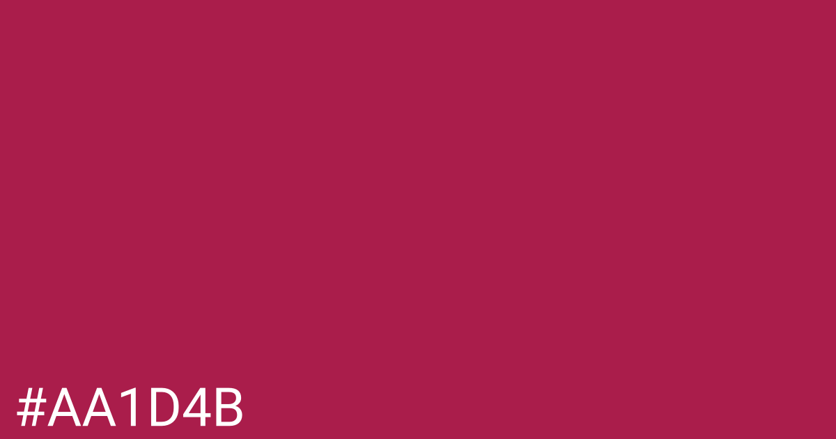 Hex color #aa1d4b graphic