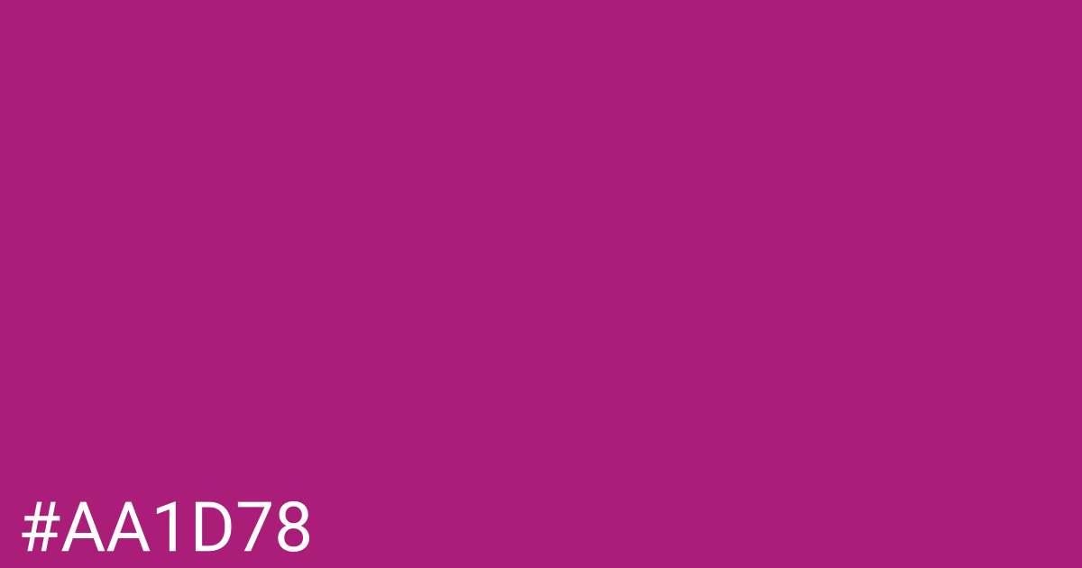 Hex color #aa1d78 graphic