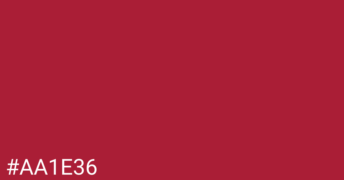 Hex color #aa1e36 graphic