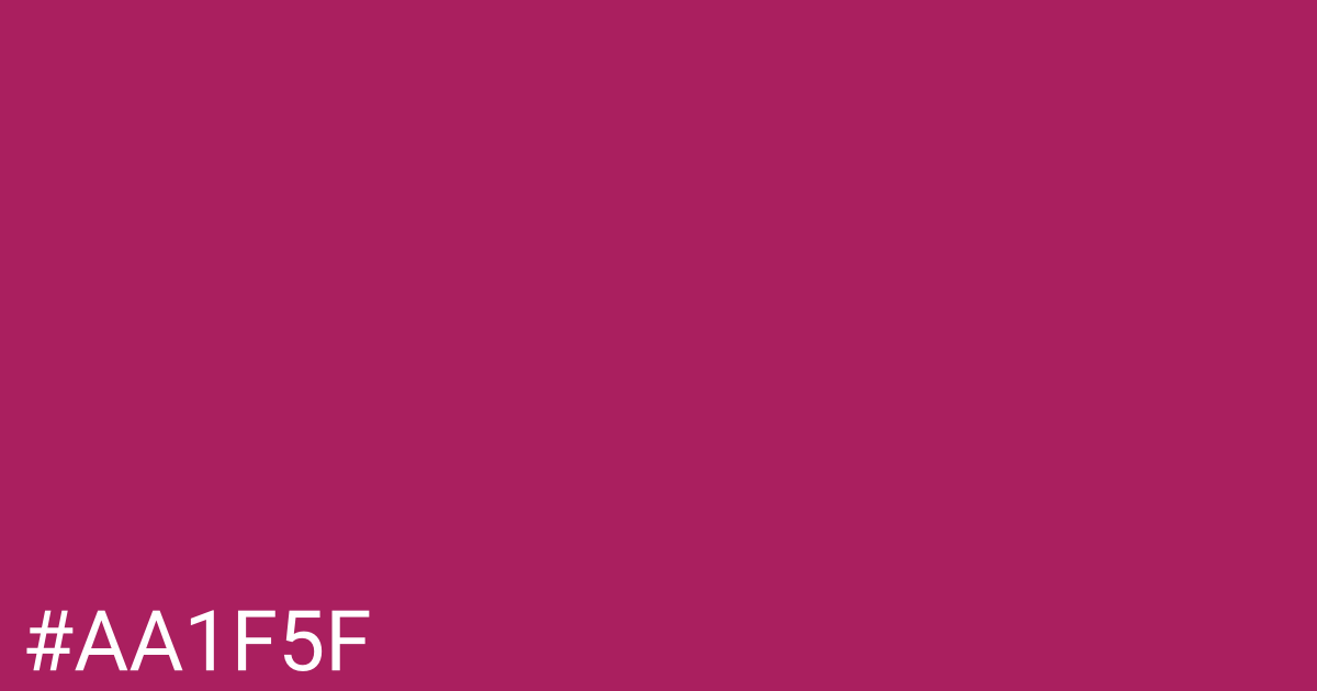 Hex color #aa1f5f graphic
