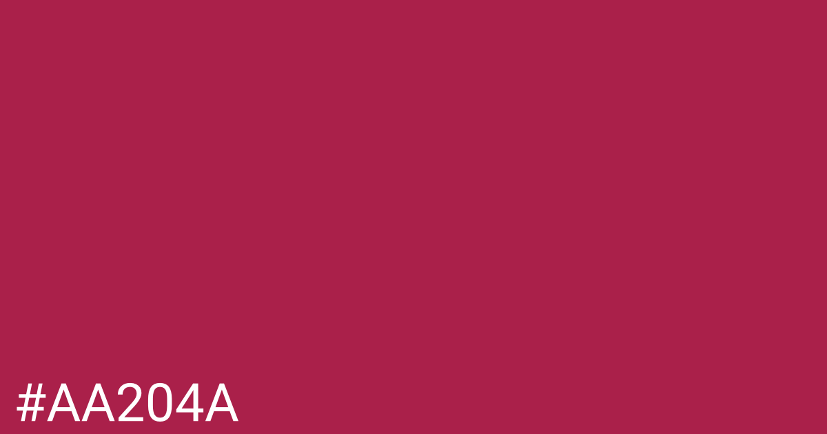 Hex color #aa204a graphic