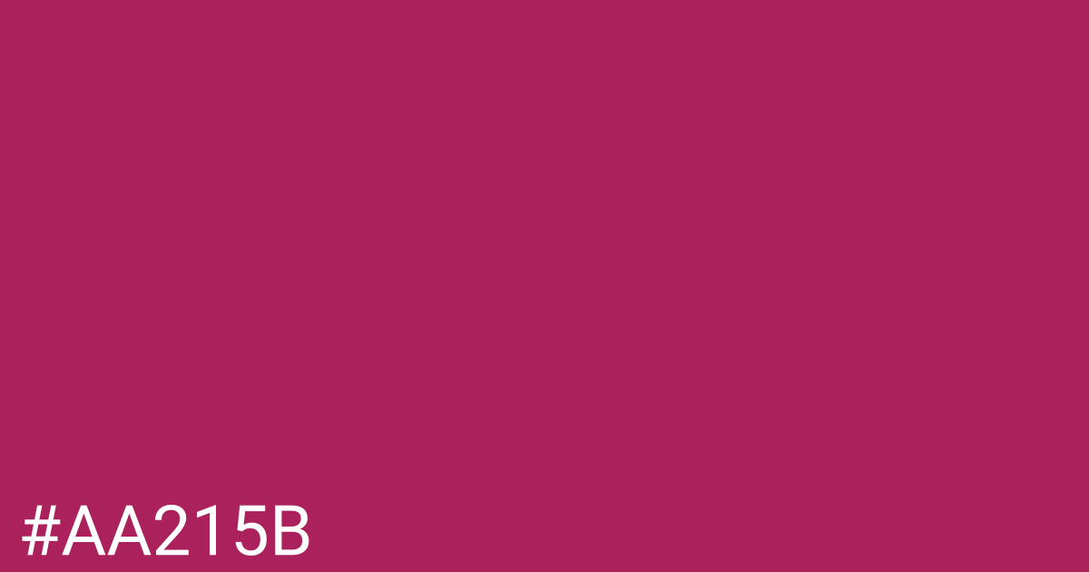 Hex color #aa215b graphic